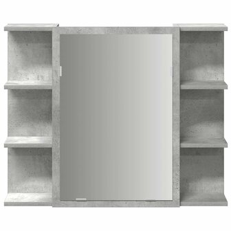Badkamerspiegelkast 80x20,5x64 cm bewerkt hout betongrijs 4