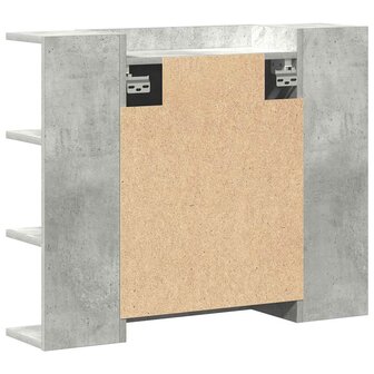 Badkamerspiegelkast 80x20,5x64 cm bewerkt hout betongrijs 6