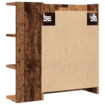 Badkamerspiegelkast 62,5x20,5x64cm bewerkt hout oud houtkleurig 7