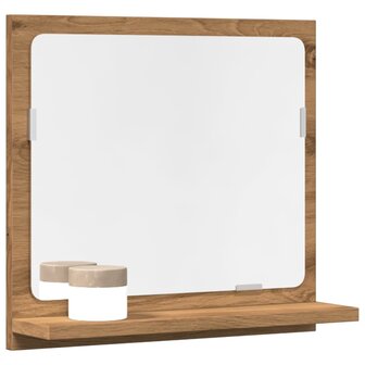 Badkamerspiegelkast 40x11x37 cm bewerkt hout artisanaal eiken 1