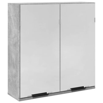 Badkamerspiegelkast 64x20x66,5 cm bewerkt hout betongrijs 2