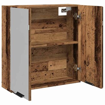 Badkamerspiegelkast 64x20x66,5 cm bewerkt hout oud houtkleurig 7