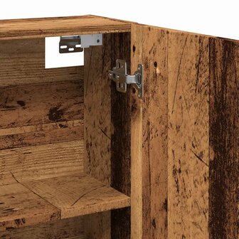 Badkamerspiegelkast 64x20x66,5 cm bewerkt hout oud houtkleurig 8