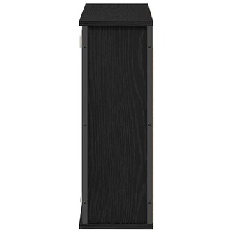 Badkamerwandkast met spiegel 60x21x60 cm zwart eikenkleurig 6