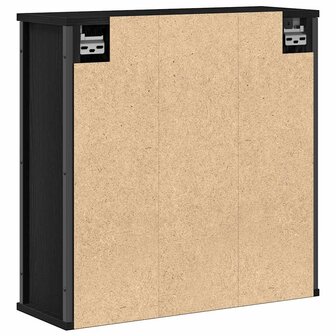 Badkamerwandkast met spiegel 60x21x60 cm zwart eikenkleurig 7