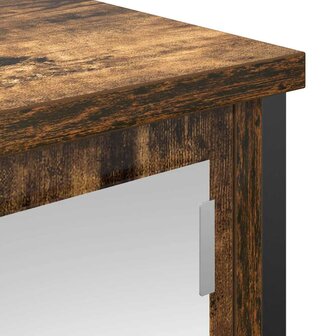 Badkamerwandkast met spiegel 60x21x60 cm gerookt eiken 9