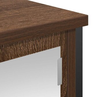 Badkamerwandkast met spiegel 60x21x60 cm bruin eiken 9
