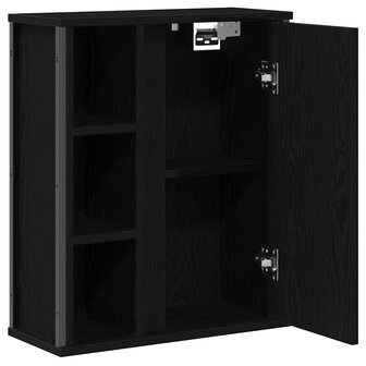 Badkamerwandkast met spiegel 50x21x60 cm eikenkleurig 5