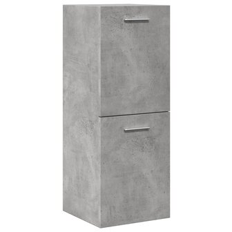 Badkamerwandkast 30x30x80 cm bewerkt hout betongrijs 1