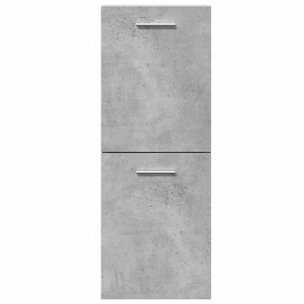 Badkamerwandkast 30x30x80 cm bewerkt hout betongrijs 4