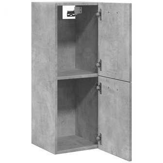 Badkamerwandkast 30x30x80 cm bewerkt hout betongrijs 5