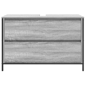 Badkamerkast met lades 90x34,5x60 cm grijs sonoma 6