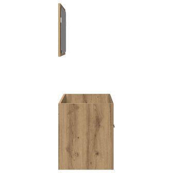 2-delige Badkamermeubelset bewerkt hout artisanaal eikenkleur 7