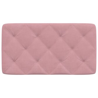 Hoofdbordkussen 80 cm fluweel roze 5