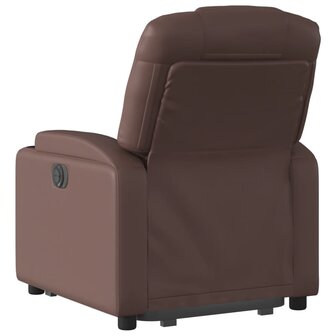 Sta-op-fauteuil verstelbaar kunstleer bruin 5