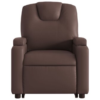 Sta-op-fauteuil verstelbaar kunstleer bruin 9
