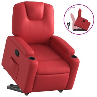 Sta-op-stoel kunstleer rood 2