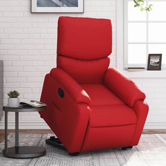 Sta-op-stoel kunstleer rood 1