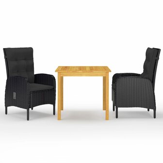 3-delige Tuinset zwart 1