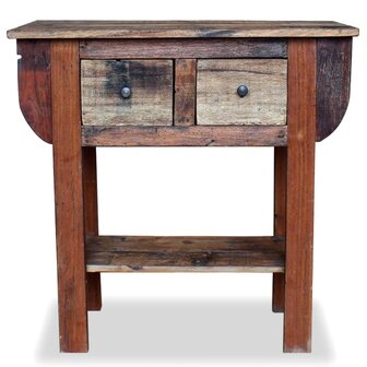 Wandtafel 80x35x80 cm gemengd gerecycled hout 2
