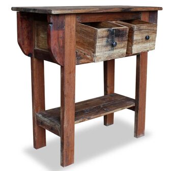 Wandtafel 80x35x80 cm gemengd gerecycled hout 3