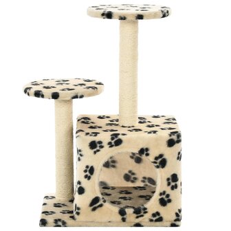 Kattenkrabpaal met sisal krabpalen 60 cm pootafdrukken beige 4