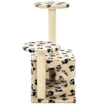 Kattenkrabpaal met sisal krabpalen 60 cm pootafdrukken beige 5