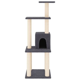 Kattenkrabpaal met sisal krabpalen 105 cm donkergrijs 3