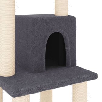 Kattenkrabpaal met sisal krabpalen 105 cm donkergrijs 5
