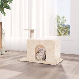 Kattenmeubel met sisal krabpaal 51 cm cr&egrave;mekleurig 1