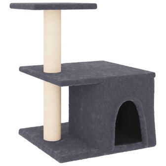 Kattenmeubel met sisal krabpalen 48 cm donkergrijs 2