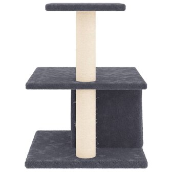 Kattenmeubel met sisal krabpalen 48 cm donkergrijs 4