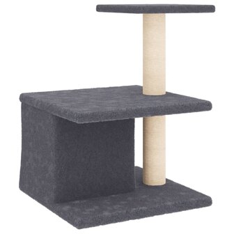 Kattenmeubel met sisal krabpalen 48 cm donkergrijs 5