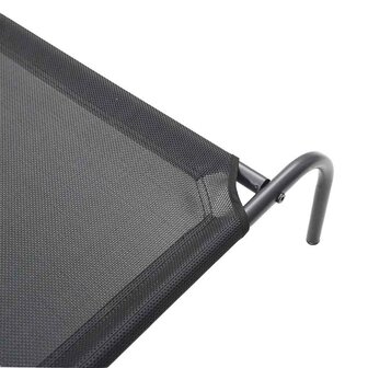 Hondenbed verhoogd L textileen zwart 7
