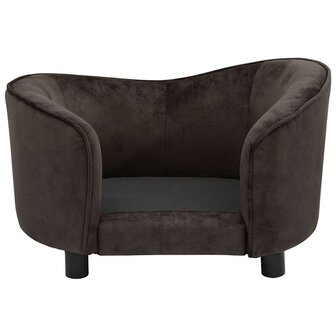 Hondenbank 69x49x40 cm pluche bruin 4