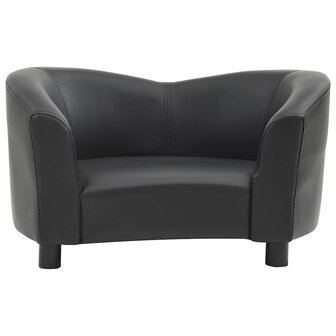 Hondenbank 67x41x39 cm kunstleer zwart 3