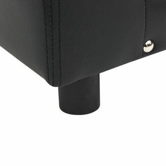Hondenbank 81x43x31 cm pluche en kunstleer zwart 6