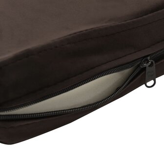 Hondenbank 81x43x31 cm pluche en kunstleer bruin 7