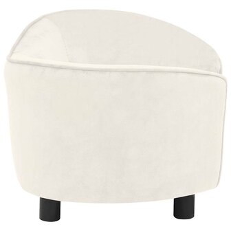 Hondenbank 69x49x40 cm pluche cr&egrave;mekleurig 4