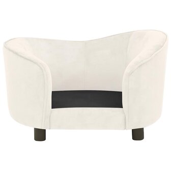 Hondenbank 69x49x40 cm pluche cr&egrave;mekleurig 6