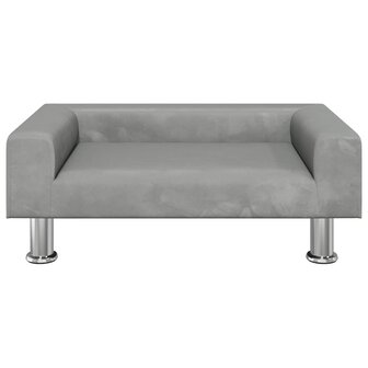 Hondenmand 70x45x26,5 cm fluweel lichtgrijs 3