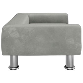 Hondenmand 70x45x26,5 cm fluweel lichtgrijs 4