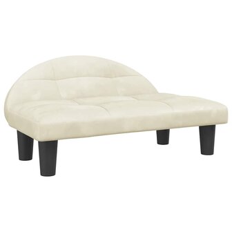 Hondenmand 70x52x30 cm fluweel cr&egrave;mekleurig 2