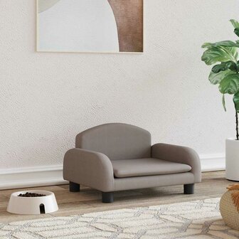 Hondenmand 50x40x30 cm stof taupe 1