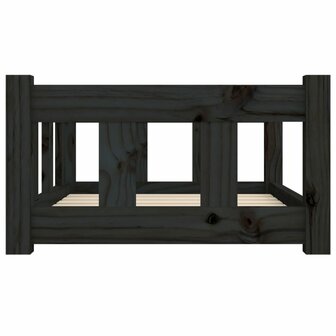 Hondenmand 65,5x50,5x28 cm massief grenenhout zwart 5