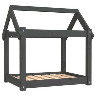 Hondenmand 71x55x70 cm massief grenenhout grijs 2