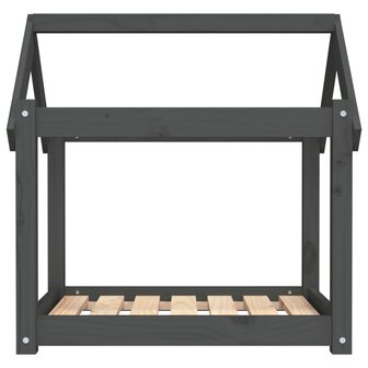 Hondenmand 71x55x70 cm massief grenenhout grijs 5