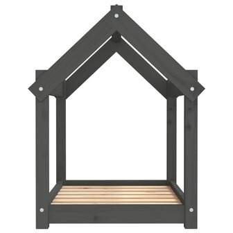 Hondenmand 71x55x70 cm massief grenenhout grijs 6