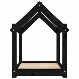 Hondenmand 71x55x70 cm massief grenenhout zwart 6