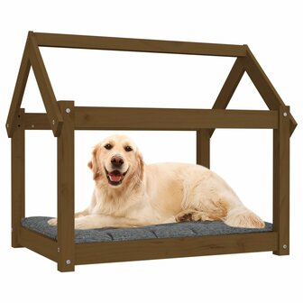 Hondenmand 81x60x70 cm massief grenenhout honingbruin 4